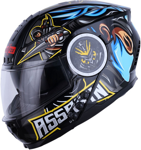 HEADFOX Assasin H4 Smart Bluetooth Helmet with Strap ON | Calls