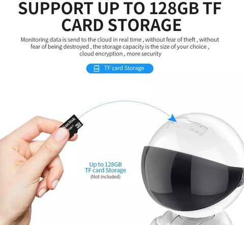 ROCKTECH 1080p Smart Robot IP Camera Home Security 360 Rotating