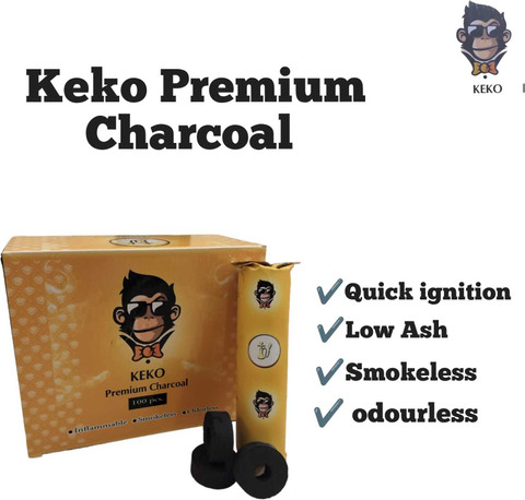 Keko keko premium quick ignition/magic charcoal for hukkah pack of