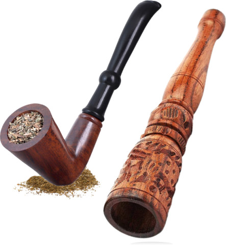where to buy pipe tobacco in india White Leaf Tobacco Pipe Wooden Smoking Pipe Chillum & Horn (Pack Of 2) Wood  Pipe Wooden Inside Fitting Hookah Mouth Tip Price in India