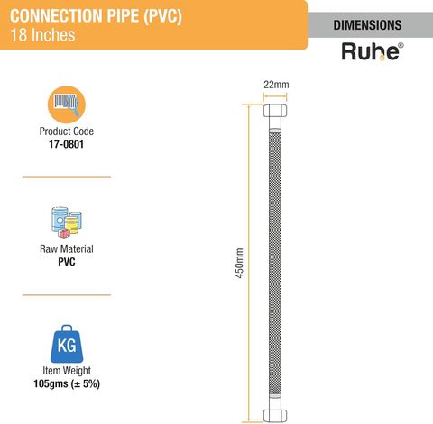 RUHE Pvc Connection Pipe 18 Inches Set Of 2 Hose Pipe Price in India ...