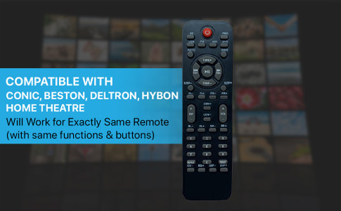 Upix 751 (12 in 1) Home Theatre Remote Compatible for Conic