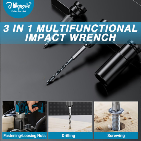 Hillgrove HGCM1383M2 300Nm Electric Nut Bolt Open Machine Gun