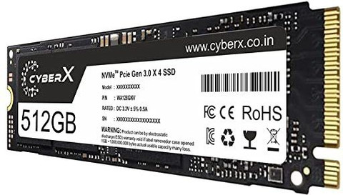KOWIN PCIe Gen3.0x4 M.2 NVMe SSD 512GB新品 CYBERX NVMe Pcie Gen 3.0 x 4 SSD 512 GB All in One PC's, Desktop