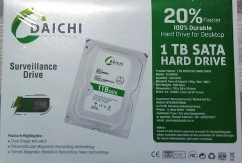 DAICHI 1 TB HARDDISK 1 TB Desktop Green SATA Internal Hard Disk