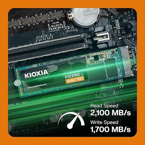 kioxia EXCERIA G2 NVMe SSD M.2 2280 PCIe GEN 3x4 500 GB All in One