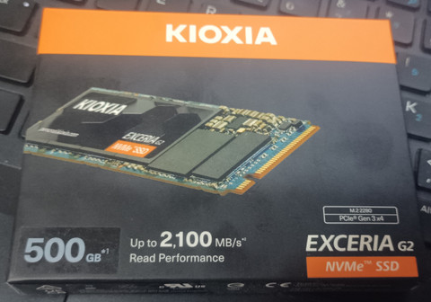 kioxia EXCERIA G2 NVMe SSD M.2 2280 PCIe GEN 3x4 500 GB All in One