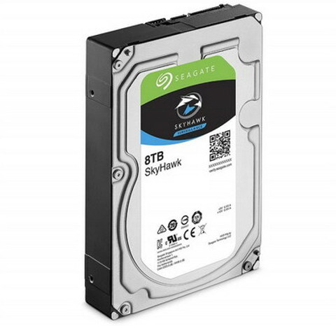 Seagate SkyHawk 8TB 内蔵型HDD セット Seagate SKYHAWK 8 TB Surveillance Systems SILVER & BLACK SATA