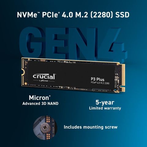 Crucial CT1000P3PSSD8 1000 GB Desktop, Laptop Black PCIe NVMe