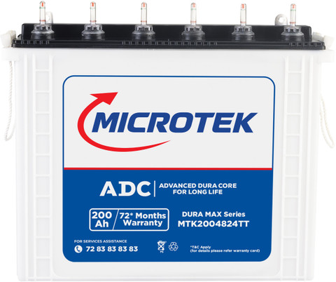 「RT-111297 Microtek 72 Months Warranty Tubular Inverter Battery Price in