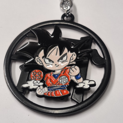 OMUNDA KM GOKU ANIME SUPERHERO KEYCHAIN HEAVY METAL SPINNER TYPE