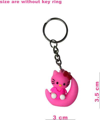 New Dimension Store Adorable Pink Cat Sitting On The Moon Figurine