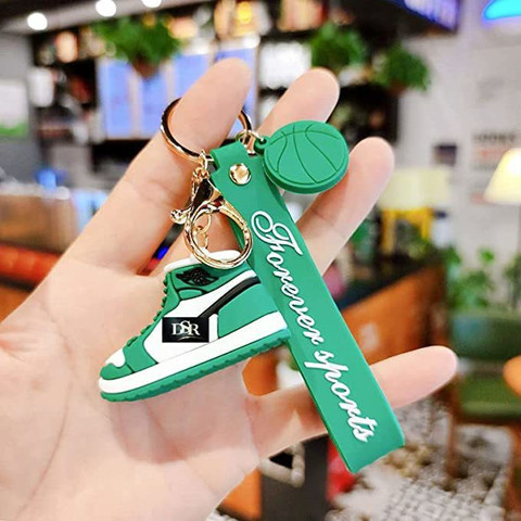 green nike keychain