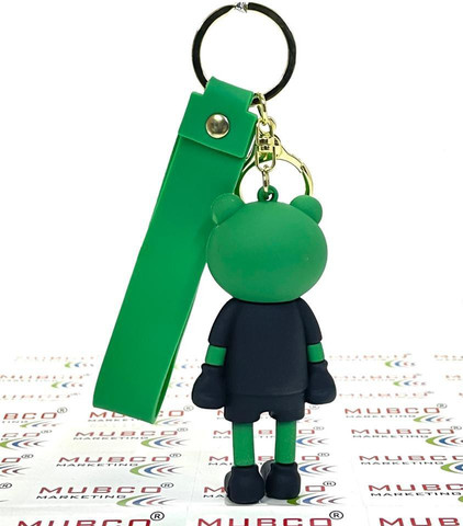 Mubco 3D Smiley Frog Keychain | Strap Charm & Hook |Key Ring Bike