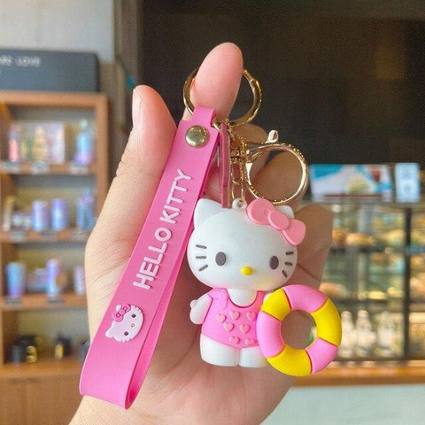 HＥＬＬＯ　ＫＩＴＴＹ　ストラップ Mubco Cute 3D Hello Kitty Keychain |Strap Charm & Hook Keyring