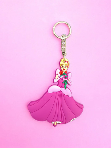 konst presents handmade PVC keychain featuring a pink princess Key