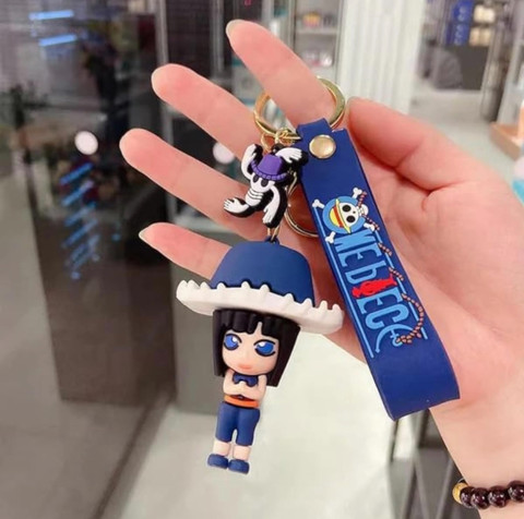 HappierYou One Piece Nico Robin 3D Silicone Keychain with Ribbon