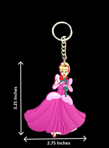 konst presents handmade PVC keychain featuring a pink princess Key