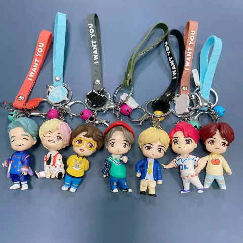 gtrp Keychain Set of 7 TinyTan Kpop BTS Acrylic Cute Tiny TAN Key