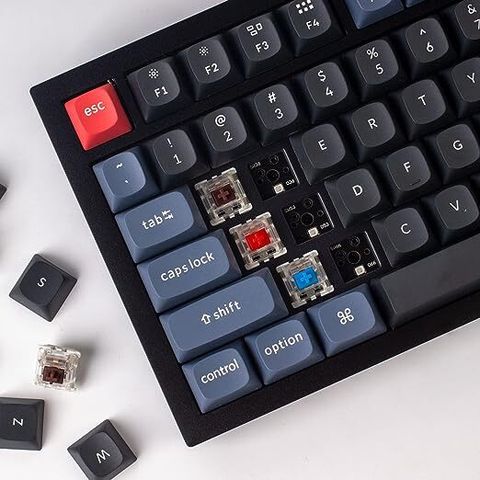 Keychron Q3 QMK Custom Mechanical Keyboard/Silver Grey/ Knob Wired USB ...