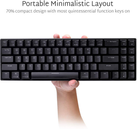 RK ROYAL KLUDGE RK71 Wired USB Laptop-size Gaming Keyboard