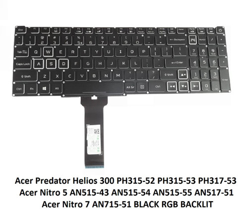 ROTECH SOLUTIONS COMPATIBLE KEYBOARD FOR Acer Predator Helios 300