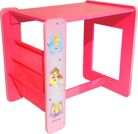 Yipi Princess Study Table with Bookshelf & Chair engineered