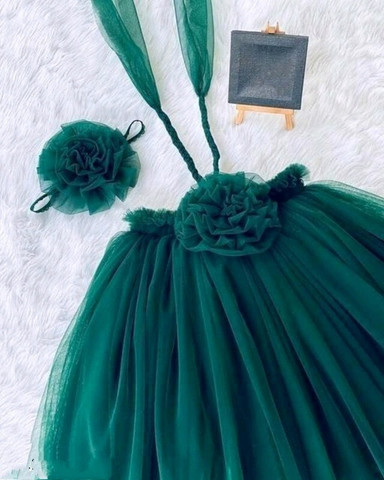 asos bridesmaid dresses green Emerald long sleeves taffetas dress with ruffles, baby