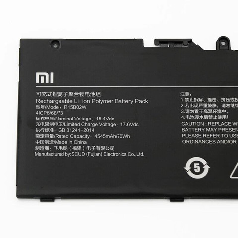 Mi R15B02W 15.4V 4545mAh 70Wh Laptop Battery for Xiaomi RedmiBook