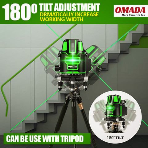 Omada 3 lines Self Laser leveling Machine Vertical and Horizontal Lines ...