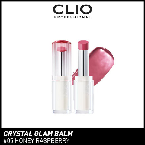Baume Lustrant CLIO Crystal Glam Balm #05 Honey Raspberry - Coréen, 6 Couleurs Au Choix