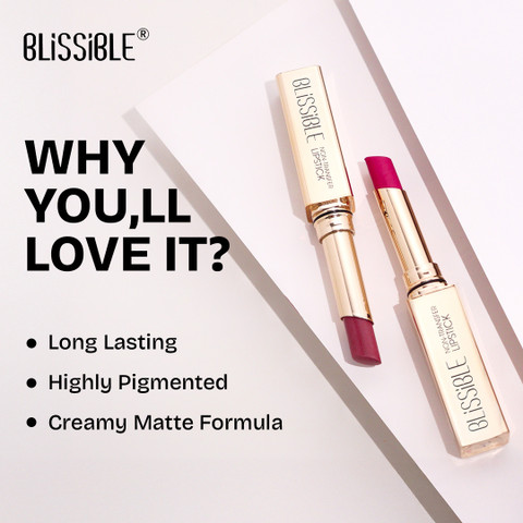 BLISSIBLE Matte One Swipe Pigment Non Transfer Waterproof Lipstick