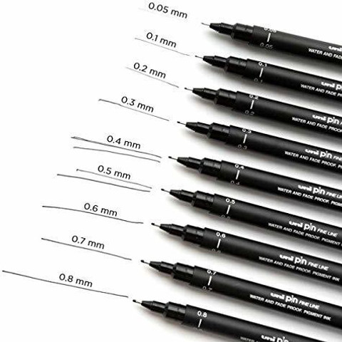 Flipkart.com | uni-ball 0.05-0.8CS9 Pin Fineliner Drawing Pen
