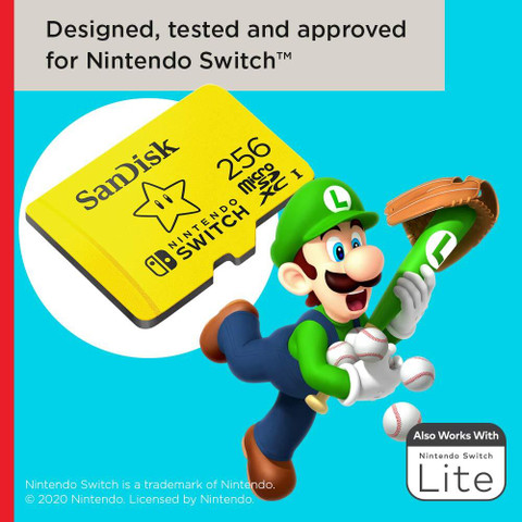 nintendo SanDisk microSDXC™ UHS-I Card for Switch™ - 256GB, Up to