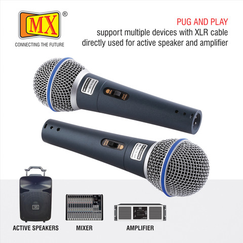 MX Dynamic Mic Cardioid Vocal Multi-Purpose Microphones with XLR-1