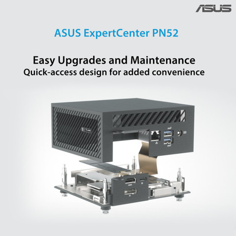 ASUS ExpertCenter PN52 Barebone Mini PC with Ryzen™ 5 5600H & AMD