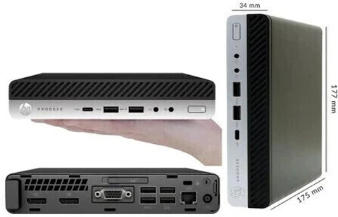HP Elitedesk Core i3 7th/8GB DDR4/256GB SSD Mini PC - Windows 10