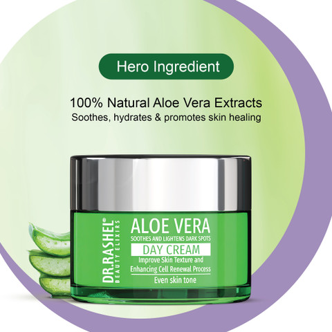 DR.RASHEL Aloe Vera Day Cream Improves Skin Texture & Soothes , Lightens  Dark Spots - Price in India, Buy DR.RASHEL Aloe Vera Day Cream Improves  Skin Texture & Soothes , Lightens Dark
