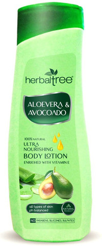 herbaltree Aloe Vera & Avocado Body Lotion for Ultra Nourishing with  Vitamin E 100% Natural - Price in India, Buy herbaltree Aloe Vera & Avocado  Body Lotion for Ultra Nourishing with Vitamin