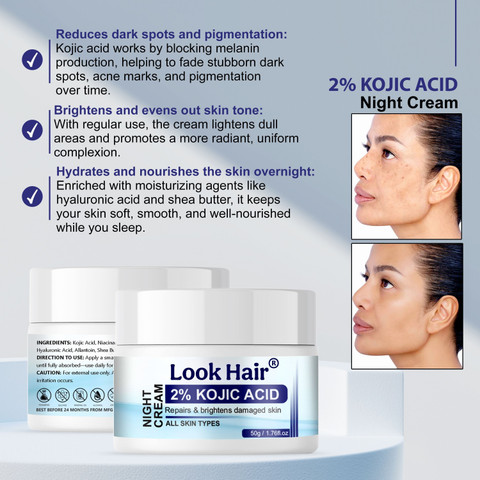 look hair Skin Lightening Cream with Kojic Acid, Arbutin, Glutathione | All Types Skin - Price in India, Buy look hair Skin Lightening Cream with Kojic Acid, Arbutin, Glutathione