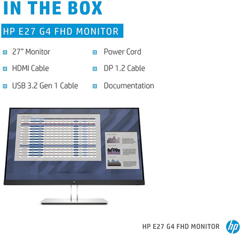 HP 67.82 cm (27 inch) Full HD IPS Panel Monitor (E27 G4) Price in