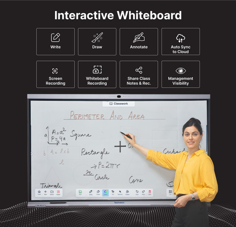Teachmint 75 Inch Interactive Flat Panel | 8 GB RAM | 128 GB ROM 190.5 ...