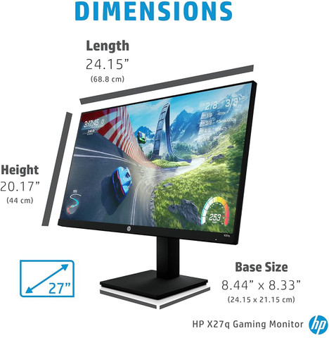 HP 68.58 cm (27 inch) Quad HD IPS Panel Gaming Monitor (X27q