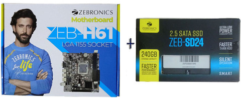 ZEBRONICS ZEB-H61 LGA 1155 Socket +240GB SATA 2.5