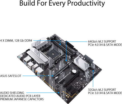 ASUS PRIME-B550-PLUS AM4Socket ATX AMD B550 Chipset DDR4