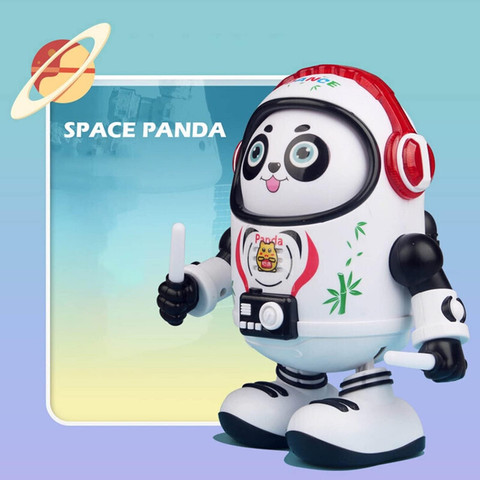 panda☆ AS TRADERS Cute Space Dancing Panda With Music and 3D LED Light
