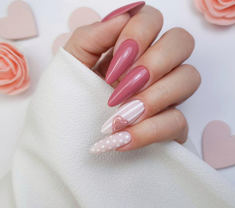 strapless open back dress Peachy Petal Press On Nails – Soft Pink Nail Set – Dress For Nails