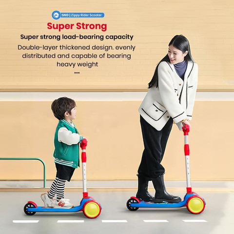 StarAndDaisy Zippy Scooter for Kids with 3 Wheel LED Lights, 4