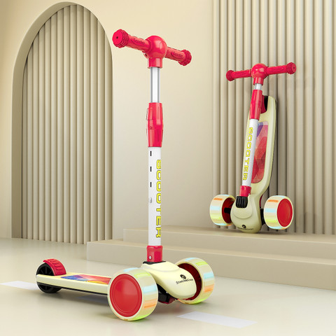 StarAndDaisy Zippy Scooter for Kids with 3 Wheel LED Lights, 4