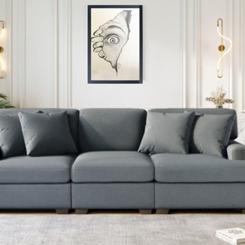 MK TRADITIONALS Customised Pencil Sketch Photo Frames Acrylic 8